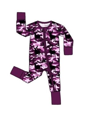 BNK Bamboo Kids PJ Set – Purple Camo • Sizes 12-18, 2T, NWT